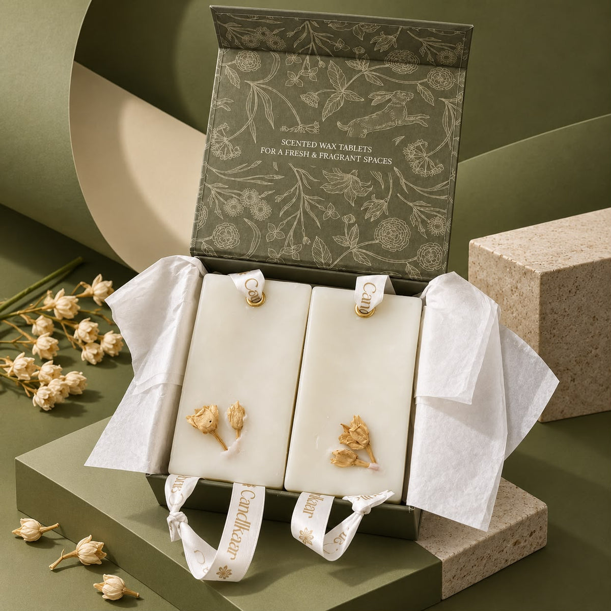 SOY WAX TABLET ( JASMINE & VANILLA )