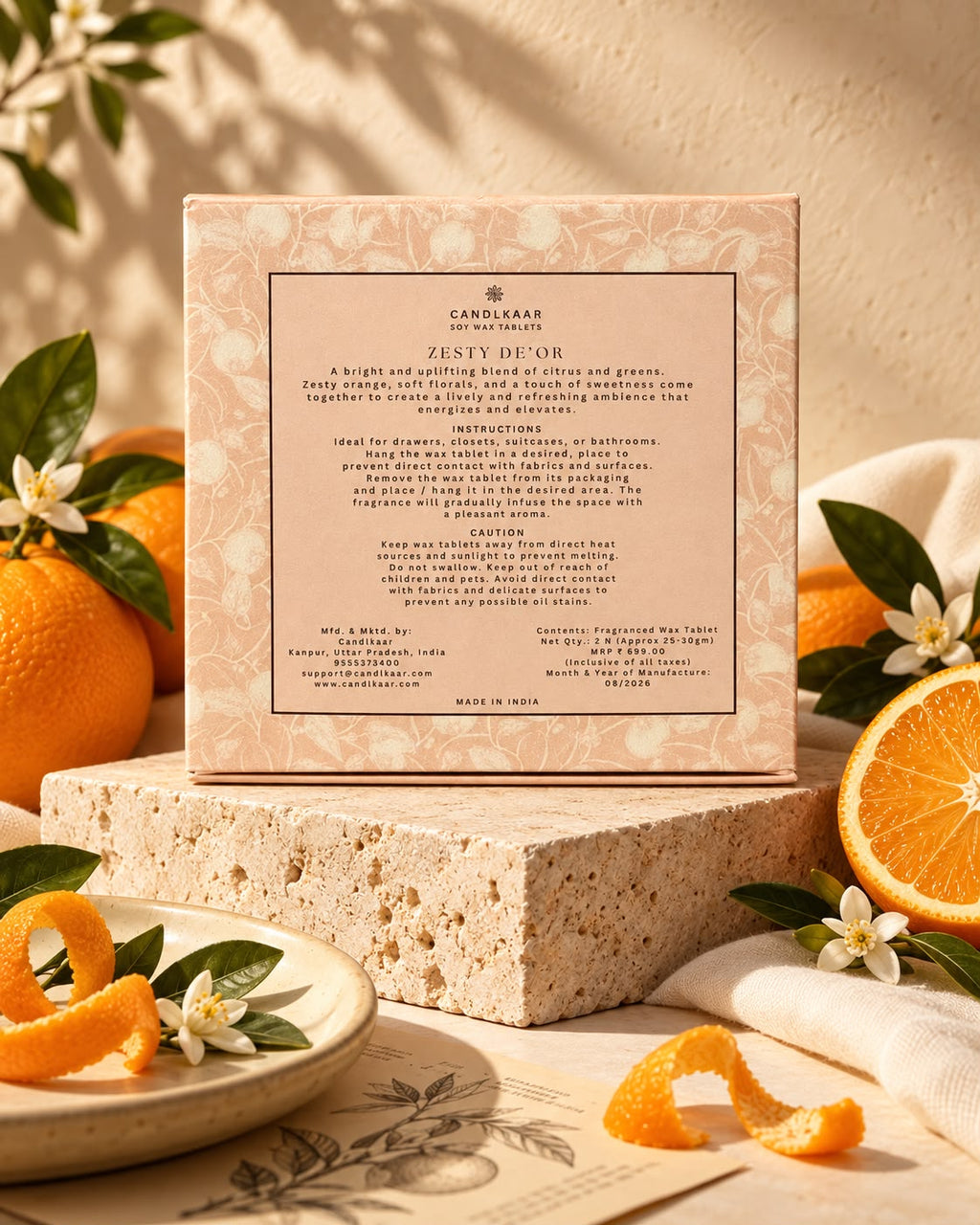 SOY WAX TABLET ( ZESTY DE'OR )